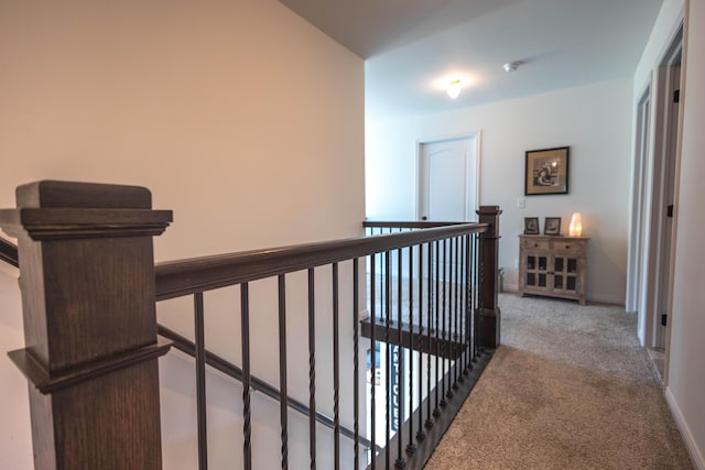 270 Fairway View Dr, Oxford, MI 48371 - hallway featuring an upstairs landing and carpet floors