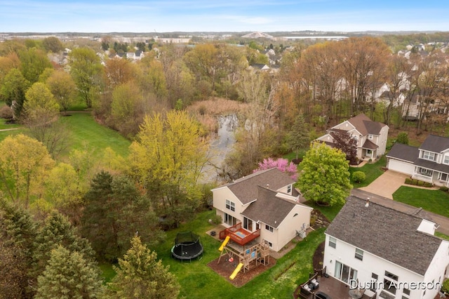 aerial perspective of suburban area