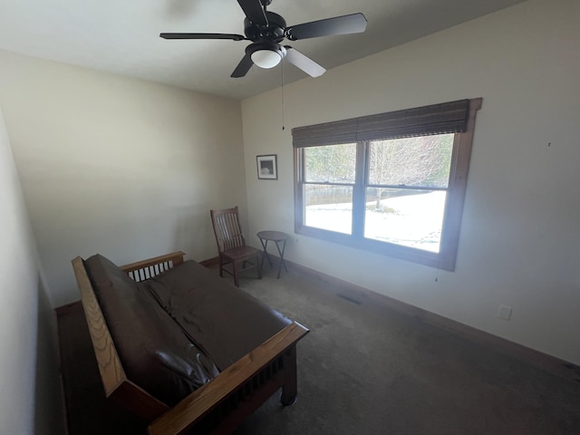 6425 S Taylor Rd, Branch, MI 49402 - sitting room featuring carpet floors and a ceiling fan