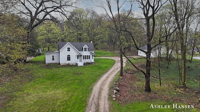 12978 Mason Dr, Grant, MI 49327 - birds eye view of property with a view of trees