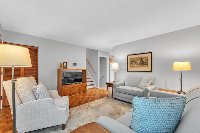 3622 Cushing Ct, Dexter, MI 48130 - living area with stairs