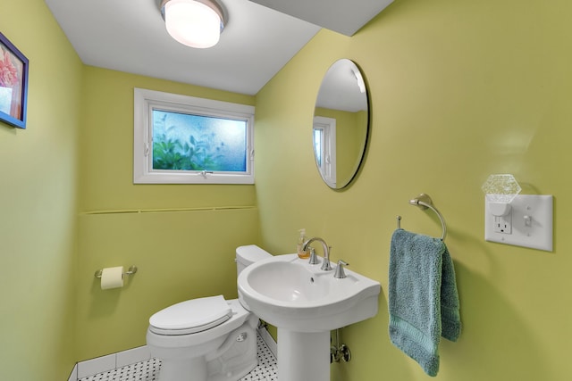 3622 Cushing Ct, Dexter, MI 48130 - half bathroom featuring tile patterned floors and toilet