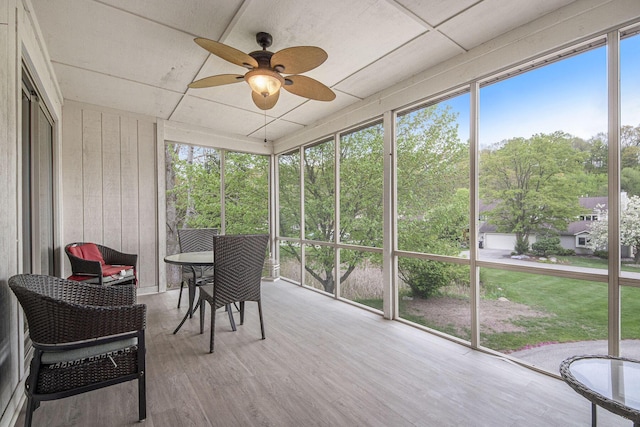 4289 Millpond Dr NE, Rockford, MI 49341 - sunroom / solarium with a ceiling fan