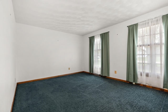 416 Barberry Ave, Portage, MI 49002 - spare room with dark carpet, a textured ceiling, and baseboards