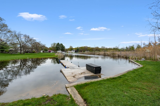 416 Barberry Ave, Portage, MI 49002 - view of dock with a yard and a water view