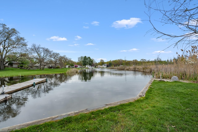 416 Barberry Ave, Portage, MI 49002 - view of water feature with a dock