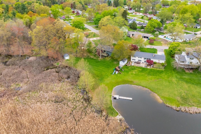 416 Barberry Ave, Portage, MI 49002 - birds eye view of property featuring a water view and a residential view