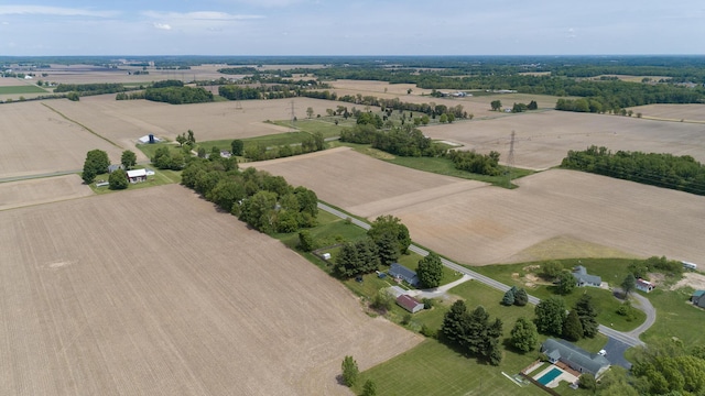 53240 Hemlock Lake Rd, Marcellus, MI 49067 - aerial view of sparsely populated area featuring rows of crops