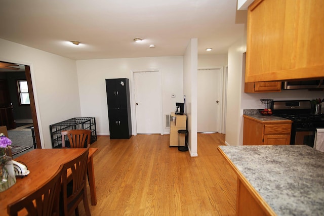 53240 Hemlock Lake Rd, Marcellus, MI 49067 - kitchen with appliances with stainless steel finishes, light wood-type flooring, baseboard heating, and baseboards