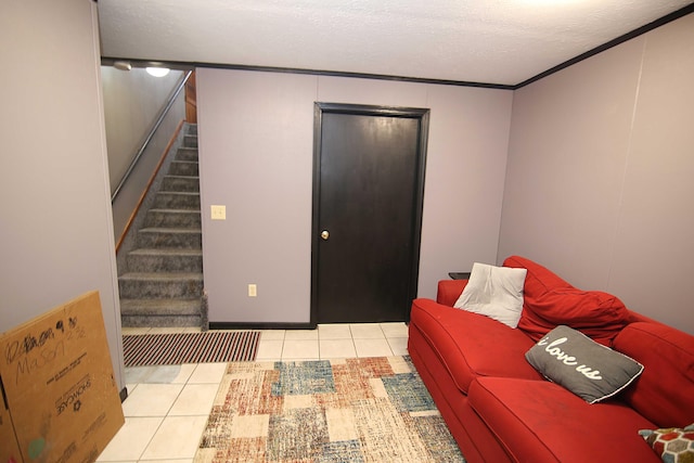 53240 Hemlock Lake Rd, Marcellus, MI 49067 - tiled living room featuring stairway