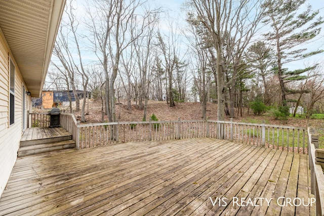 deck with area for grilling