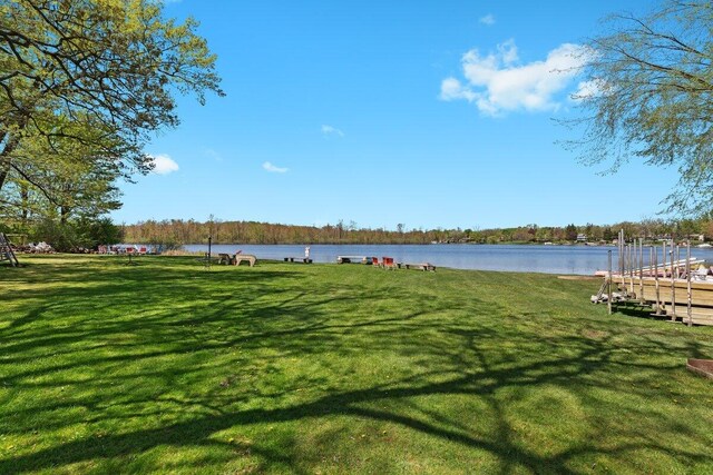 11771 Shenandoah Dr, Green Oak Twp, MI 48178 - view of grassy yard with a water view