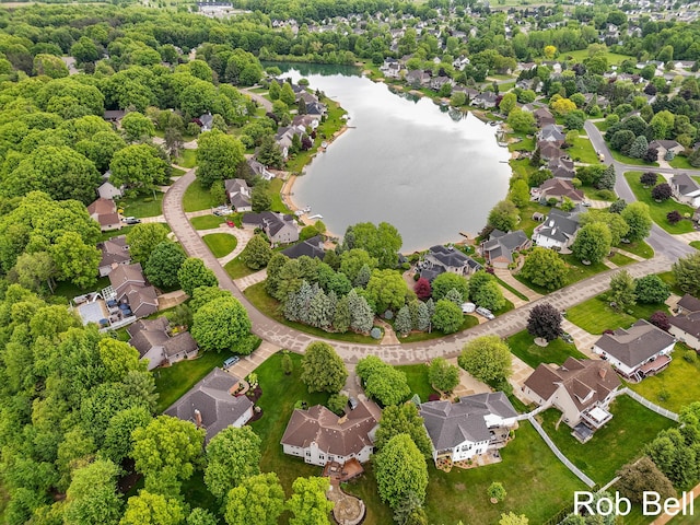 4524 Hidden Ridge Dr, Hudsonville, MI 49426 - aerial view of residential area featuring a large body of water