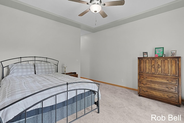4524 Hidden Ridge Dr, Hudsonville, MI 49426 - bedroom featuring light carpet, baseboards, and a ceiling fan