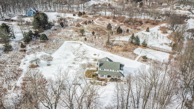 view of snowy aerial view