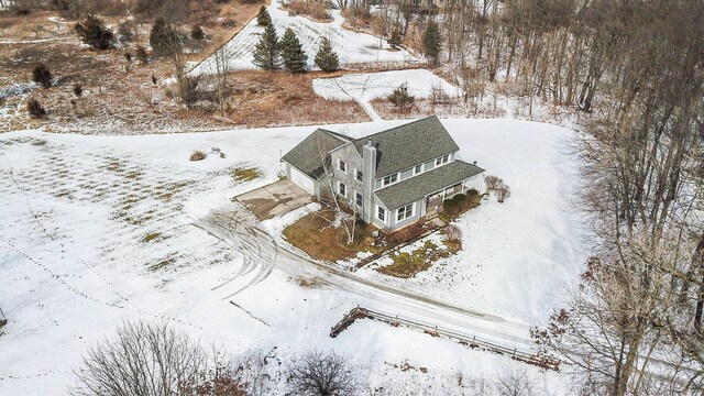 view of snowy aerial view