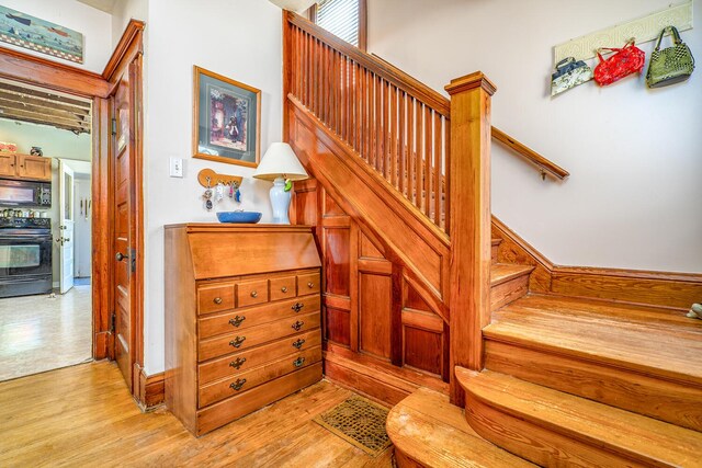 815 Wolcott Ave, Saint Joseph, MI 49085 - stairs with wood finished floors