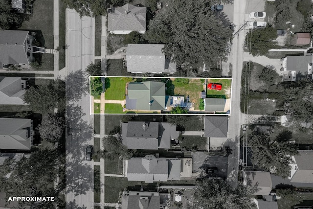 815 Wolcott Ave, Saint Joseph, MI 49085 - aerial perspective of suburban area featuring property boundaries highlighted