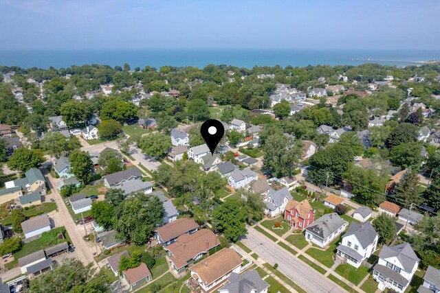 815 Wolcott Ave, Saint Joseph, MI 49085 - aerial overview of property's location with nearby suburban area