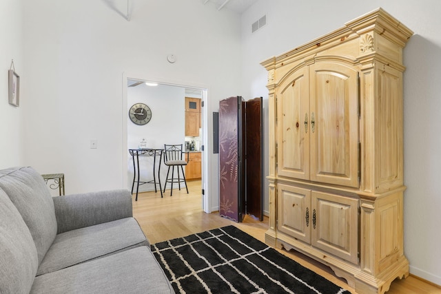 532 Dyckman Ave Unit B1A, South Haven, MI 49090 - living area with light wood-type flooring and a high ceiling