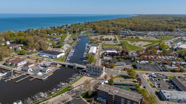 532 Dyckman Ave Unit B1A, South Haven, MI 49090 - aerial view of property and surrounding area with a large body of water