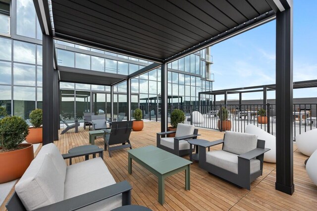144 Oakes St SW Unit 1905, Grand Rapids, MI 49503 - view of patio / terrace featuring an outdoor living space