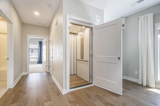603 Woodland, Dexter, MI 48130 - hall featuring wood finished floors and baseboards