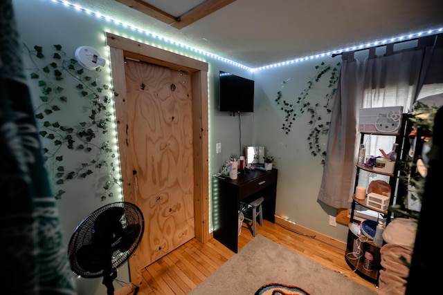 interior space featuring light wood finished floors
