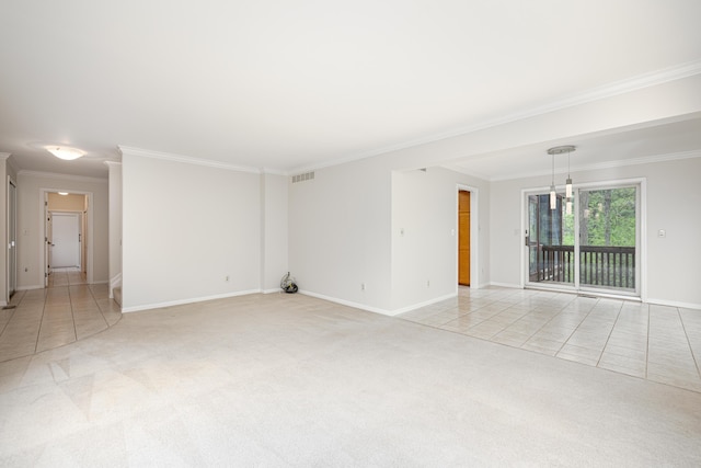 3949 Waldenwood Dr, Ann Arbor, MI 48105 - spare room with light colored carpet, crown molding, and baseboards