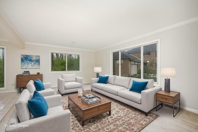 3949 Waldenwood Dr, Ann Arbor, MI 48105 - living room with ornamental molding and baseboards