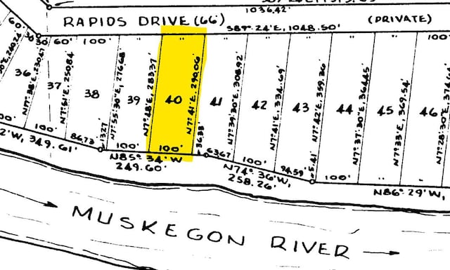 17389 Rapids Dr, Hersey, MI 49639 - map of parcels