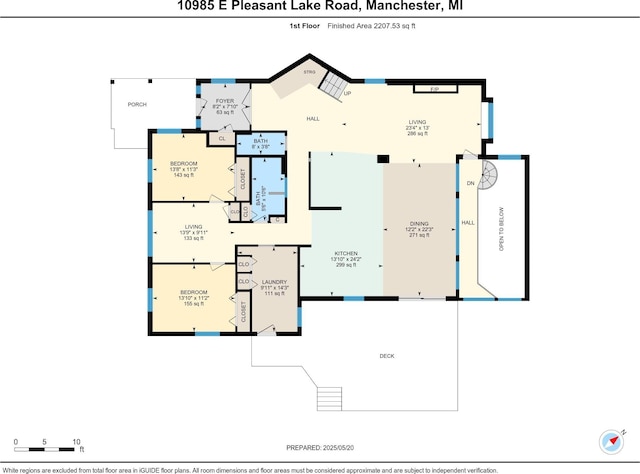 10985 E Pleasant Lake Rd, Manchester, MI 48158 - property floor plan