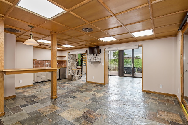 10985 E Pleasant Lake Rd, Manchester, MI 48158 - basement with baseboards and freestanding refrigerator