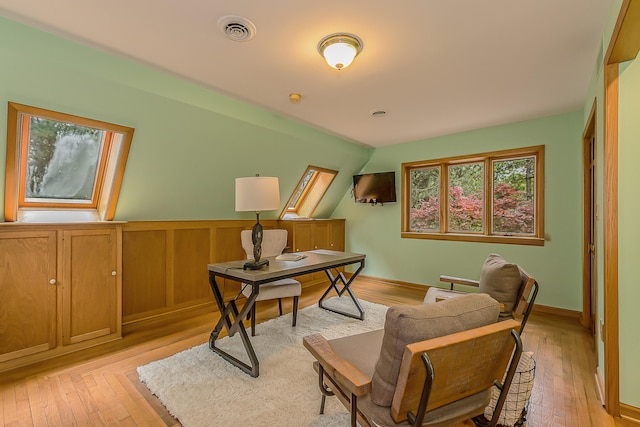 10985 E Pleasant Lake Rd, Manchester, MI 48158 - office space featuring light wood-style flooring and lofted ceiling