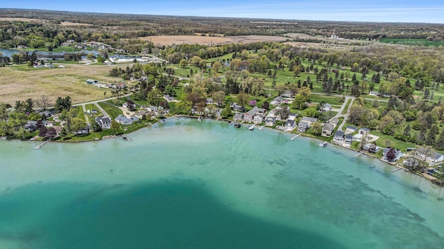 447 Paradise Ln, Horton, MI 49246 - aerial view of property and surrounding area featuring a large body of water