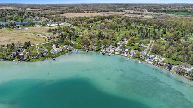 447 Paradise Ln, Horton, MI 49246 - aerial overview of property's location featuring a nearby body of water