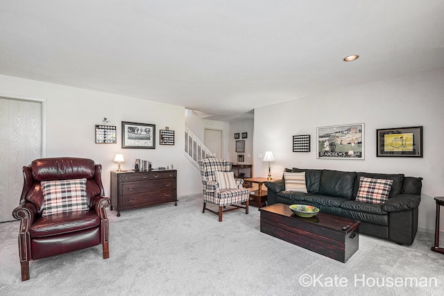 1334 Thornberry Ct W, Grand Rapids, MI 49546 - living room with stairway, recessed lighting, and carpet floors