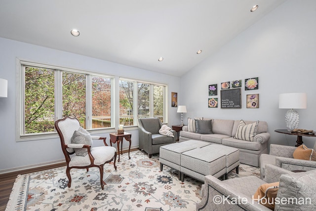 1334 Thornberry Ct W, Grand Rapids, MI 49546 - living area with plenty of natural light, lofted ceiling, and recessed lighting