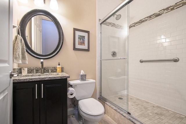 225 N Whittaker St Unit 7 & 8, New Buffalo, MI 49117 - full bath featuring a stall shower, toilet, and vanity