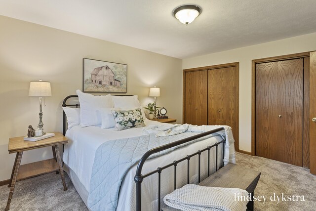 1013 Country Gdns NW, Walker, MI 49534 - bedroom featuring two closets, light carpet, and baseboards