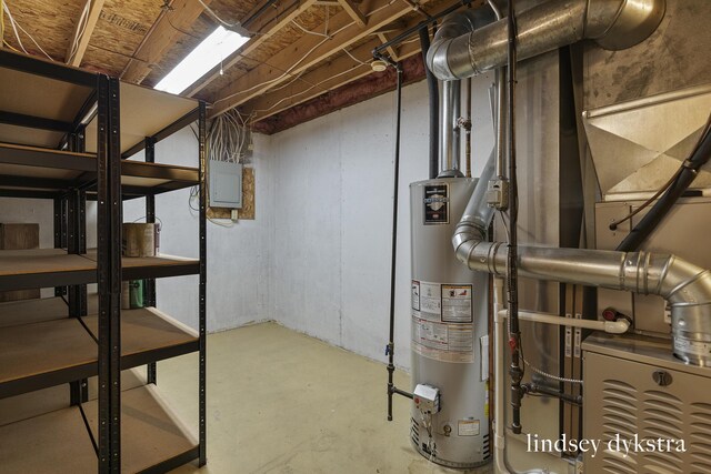 1013 Country Gdns NW, Walker, MI 49534 - unfinished basement featuring water heater and electric panel