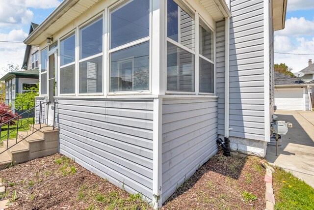 view of home's exterior featuring a garage