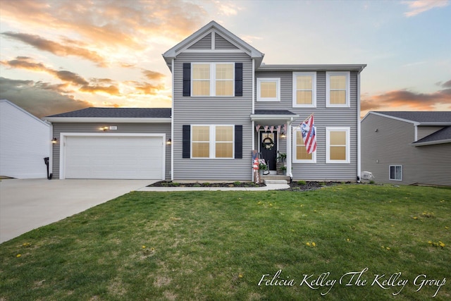 560 Pioneer Trl, Cedar Springs, MI 49319 - traditional-style home with a front yard, driveway, and a garage