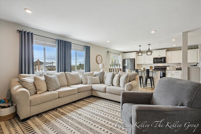 560 Pioneer Trl, Cedar Springs, MI 49319 - living area featuring recessed lighting
