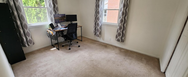 3550 Oak St, Hudsonville, MI 49426 - home office with plenty of natural light, carpet flooring, and baseboards
