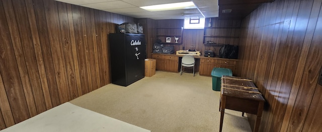 3550 Oak St, Hudsonville, MI 49426 - office featuring wooden walls and light colored carpet