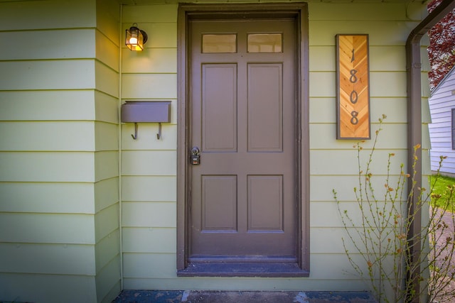 view of doorway to property