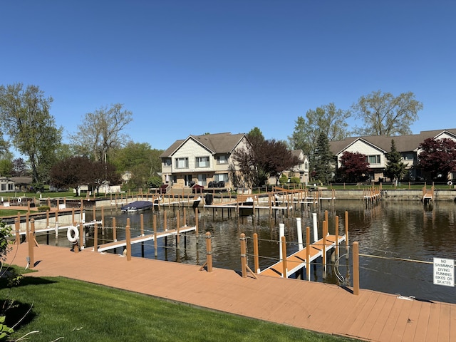 dock featuring a water view