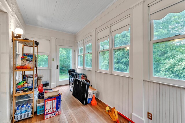 2486 Whitmore Lake Rd, Ann Arbor, MI 48105 - game room with wood-type flooring and ornamental molding