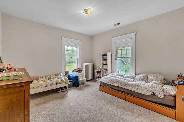 2486 Whitmore Lake Rd, Ann Arbor, MI 48105 - carpeted bedroom with radiator heating unit and multiple windows
